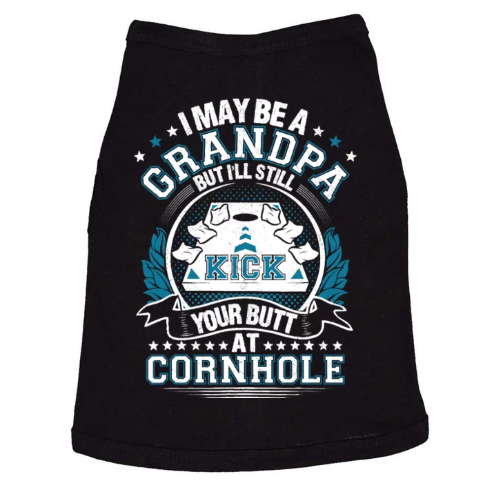 Cornhole Funny Grandpa Cornhole Grandfather Funny Doggie Tank