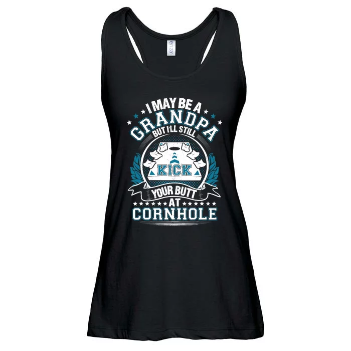 Cornhole Funny Grandpa Cornhole Grandfather Funny Ladies Essential Flowy Tank