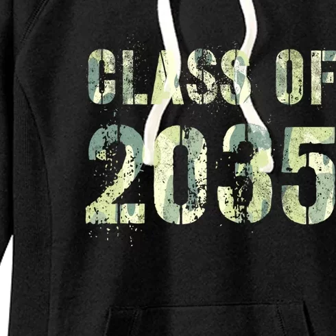 Camo Future Graduation Class Of 2035 Kindergarten Team First Cute Gift Women's Fleece Hoodie