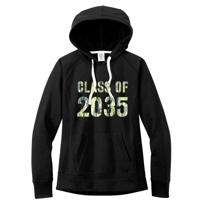 Camo Future Graduation Class Of 2035 Kindergarten Team First Cute Gift Women's Fleece Hoodie