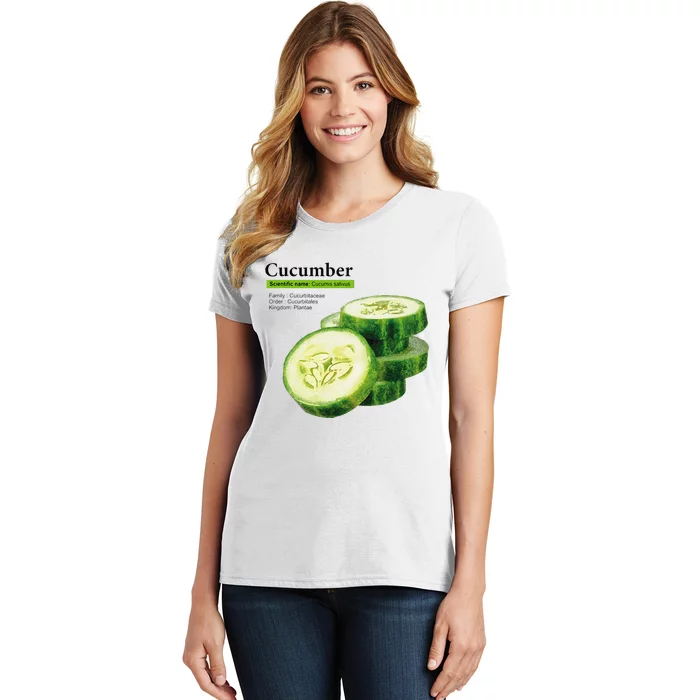 Cucumber Funny Graphic Vegetable Food Women's T-Shirt