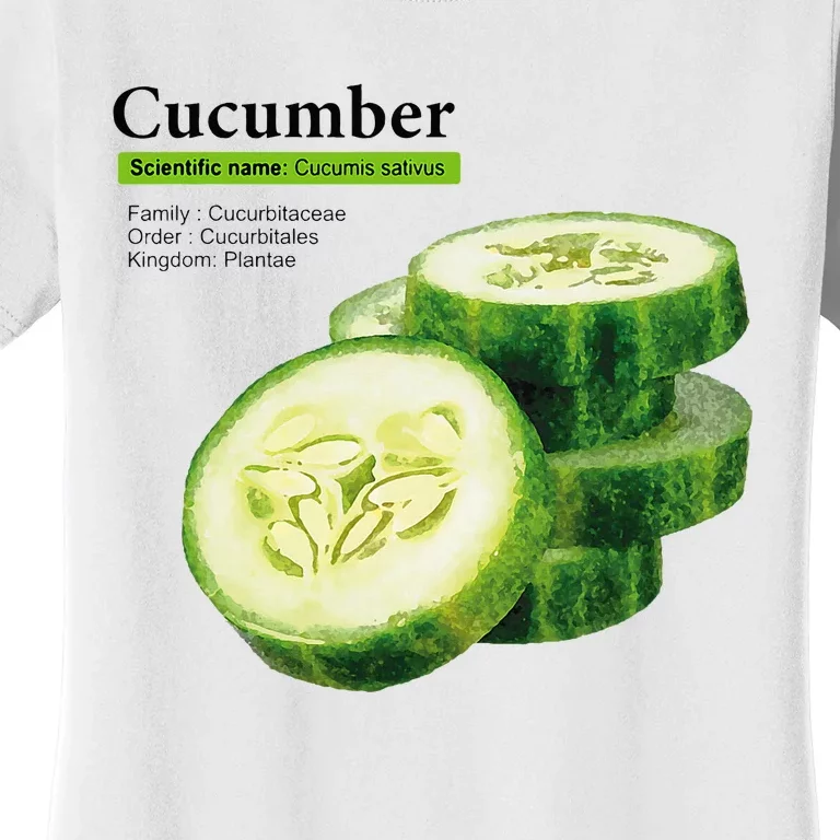 Cucumber Funny Graphic Vegetable Food Women's T-Shirt