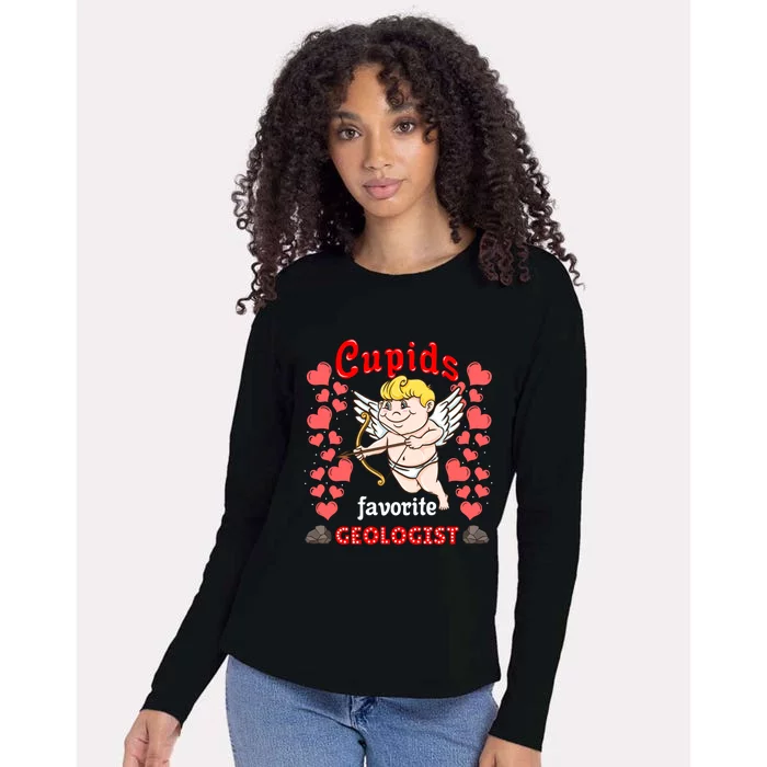 Cupids Favorite Geologist Valentines Day Gift Womens Cotton Relaxed Long Sleeve T-Shirt