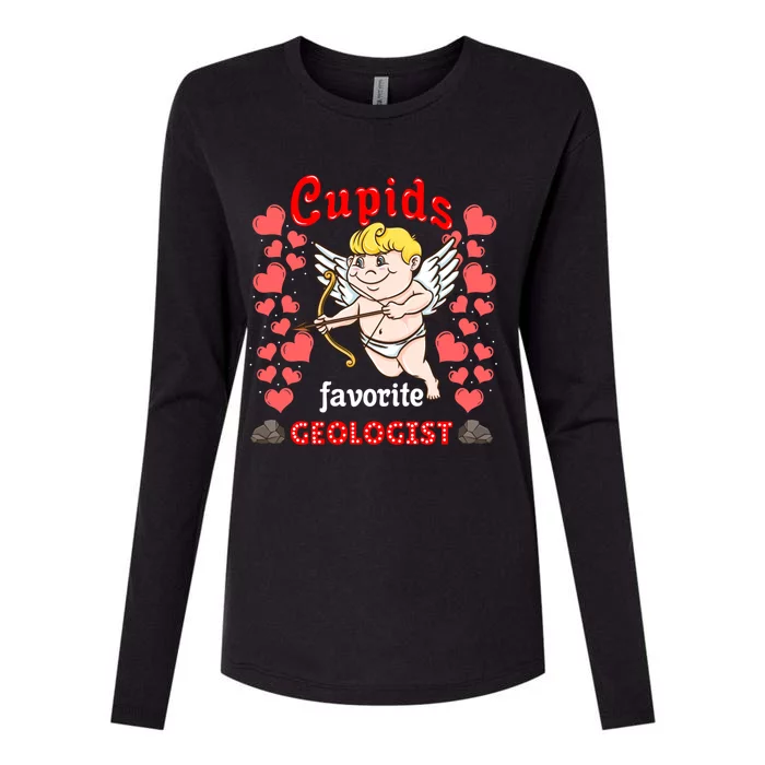 Cupids Favorite Geologist Valentines Day Gift Womens Cotton Relaxed Long Sleeve T-Shirt