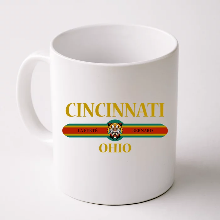 Cincinnati Funny Gift Ohio Funny Gift Fashion Design Funny Gift Tiger Face Funny Front & Back Coffee Mug