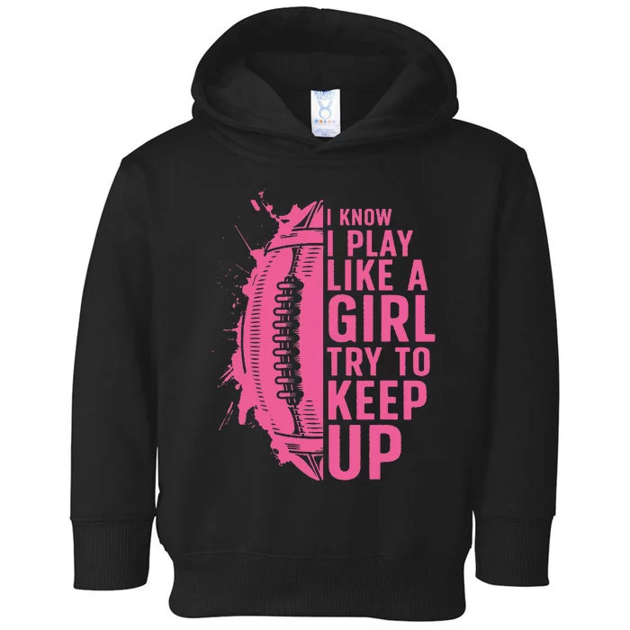 Cool Football Girls Football Player Coach Sports Toddler Hoodie