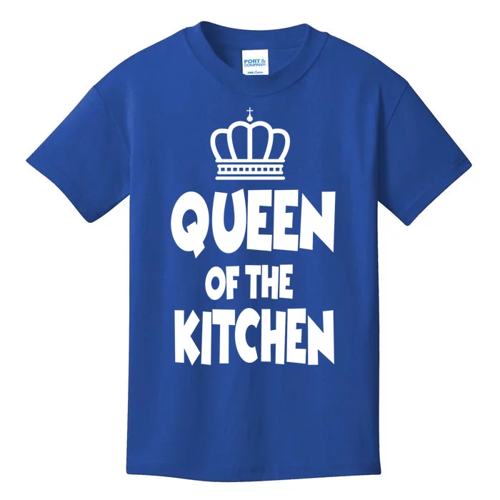 Cooking Funny Gift Queen Of The Kitchen Chef Cook Gift Kids T-Shirt