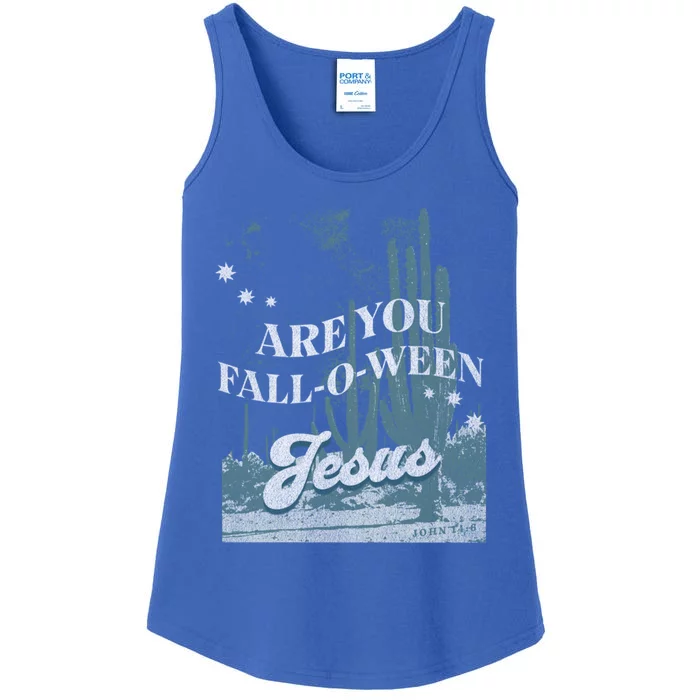 Christian Faith God Follow Jesus Hallowen Fall O Ween Gift Ladies Essential Tank