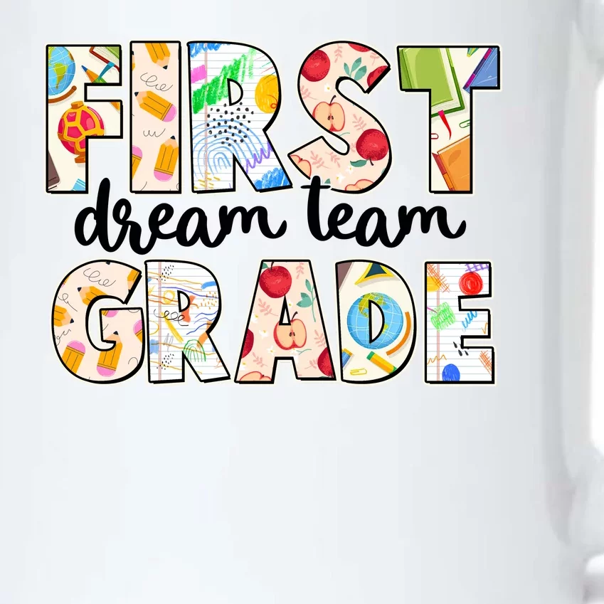 Cute First Grade Dream Team Back To School Black Color Changing Mug