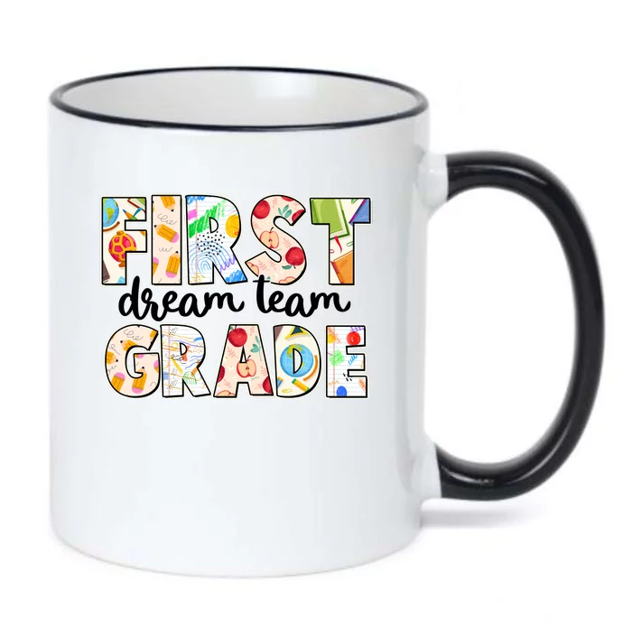 Cute First Grade Dream Team Back To School Black Color Changing Mug