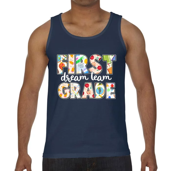 Cute First Grade Dream Team Back To School Comfort Colors® Tank Top