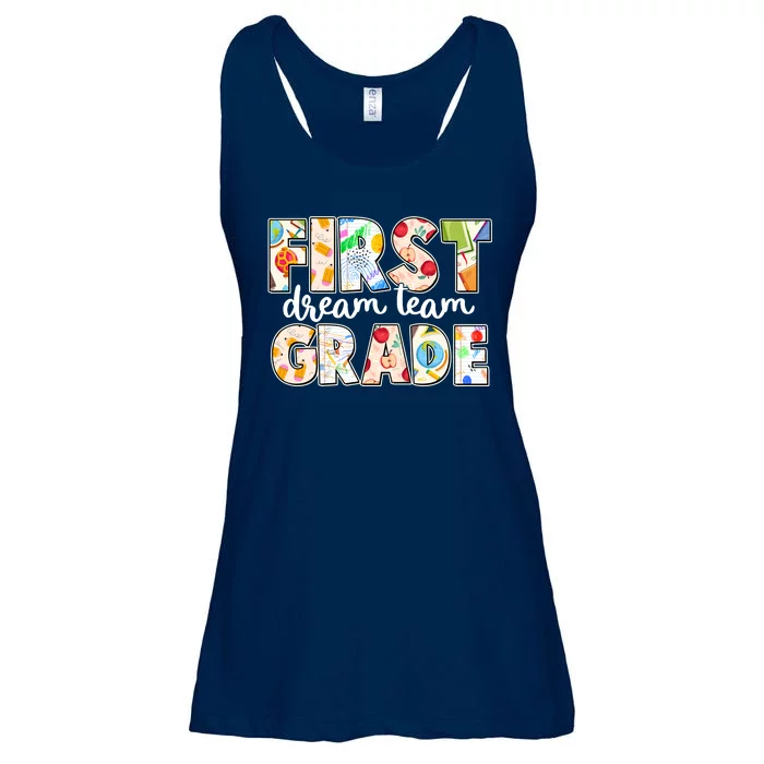 Cute First Grade Dream Team Back To School Ladies Essential Flowy Tank