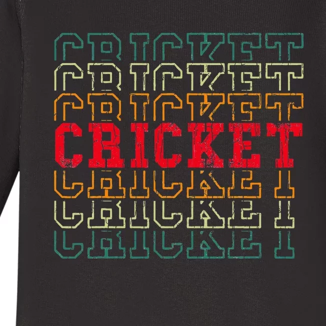 Cricket Funny Graphic For Player Baby Long Sleeve Bodysuit