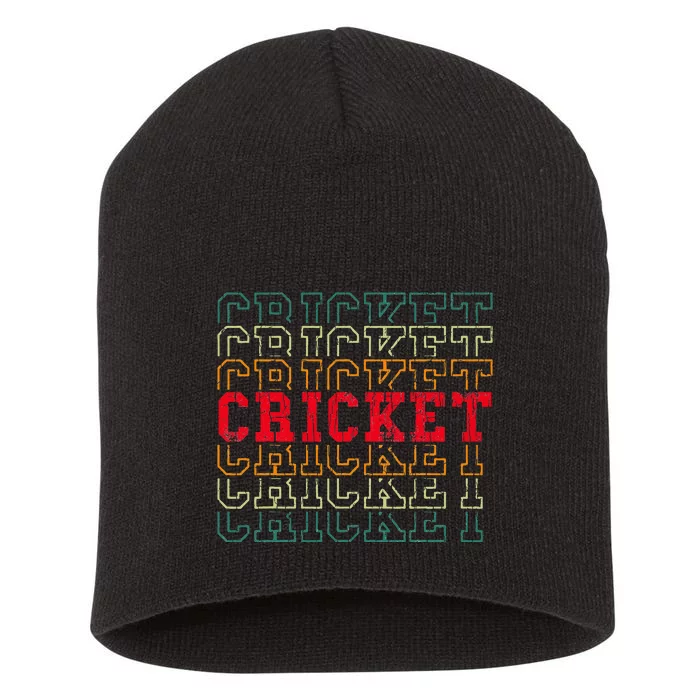 Cricket Funny Graphic For Player Short Acrylic Beanie