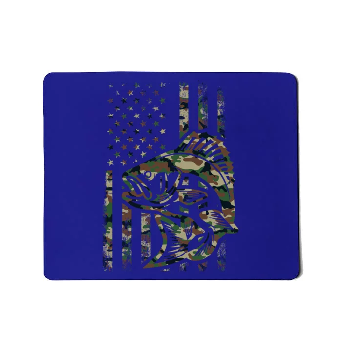 Camo Fishing Great Gift American Flag Bass Fishing Gift Mousepad