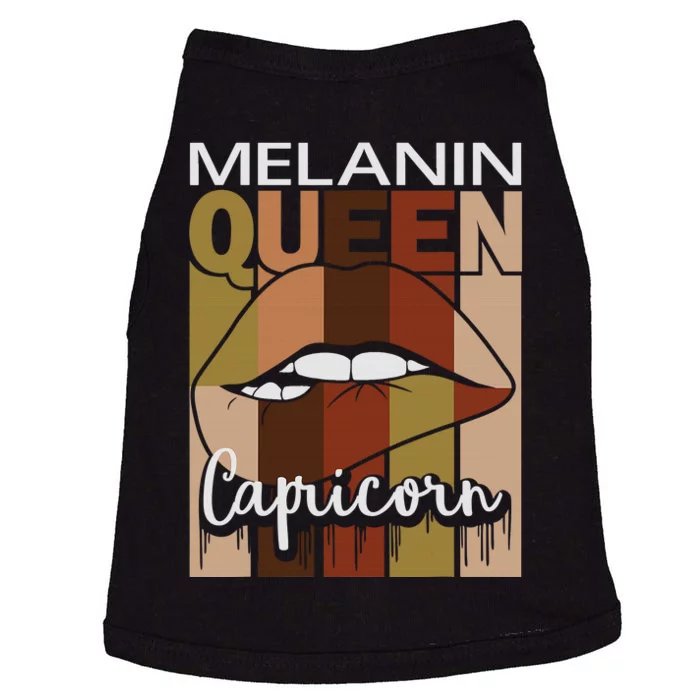 Capricorn  Funny Gift For Black  Melanin Afro Queen Doggie Tank