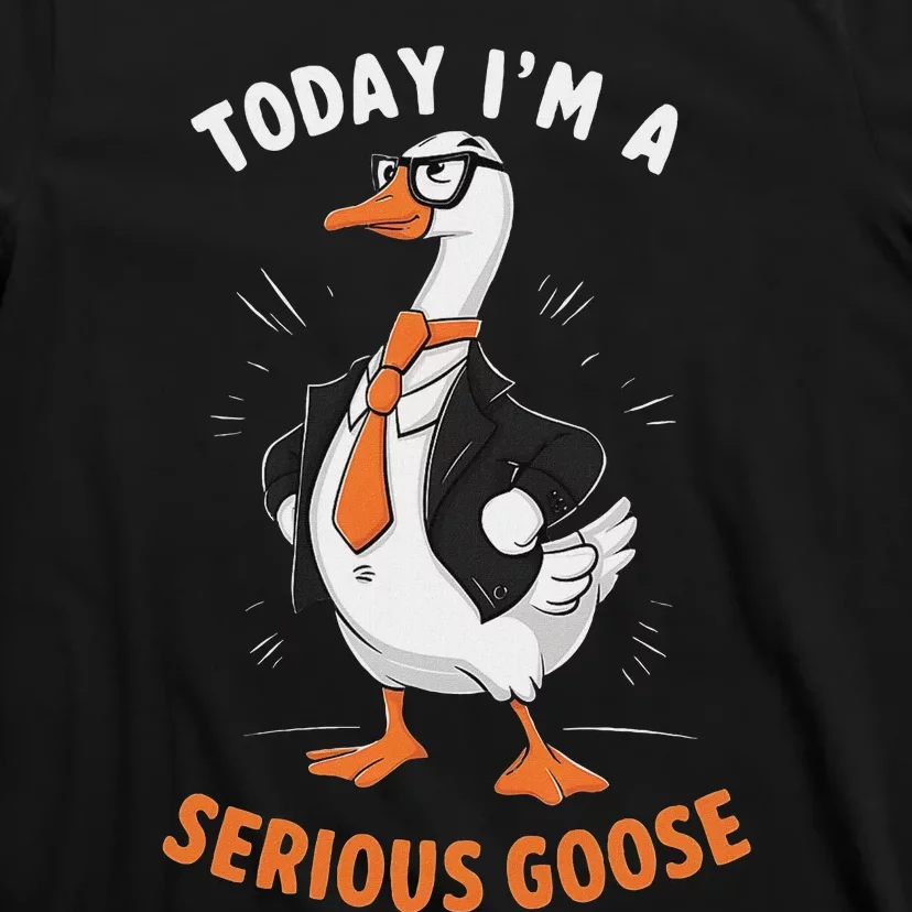 Cute Funny Goose Today IM A Serious Goose For Women T-Shirt