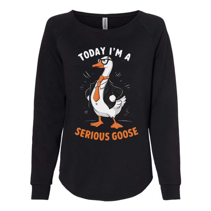 Cute Funny Goose Today IM A Serious Goose For Women Womens California Wash Sweatshirt