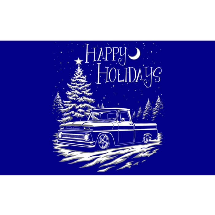 Classic First Gen C10 6066 Apache Happy Holidays Christmas Gift Bumper Sticker