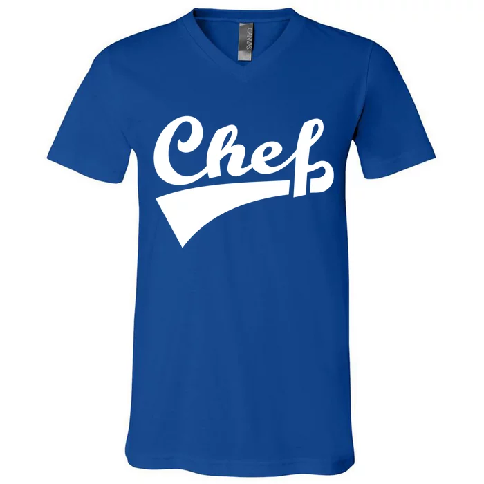 Chef Funny Gift Chef Meaningful Gift Blue Small V-Neck T-Shirt