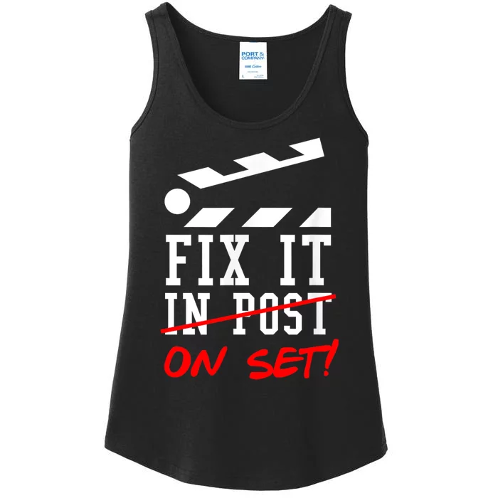 Cinematographer Filmmaker Gift Fix It In Post Ladies Essential Tank