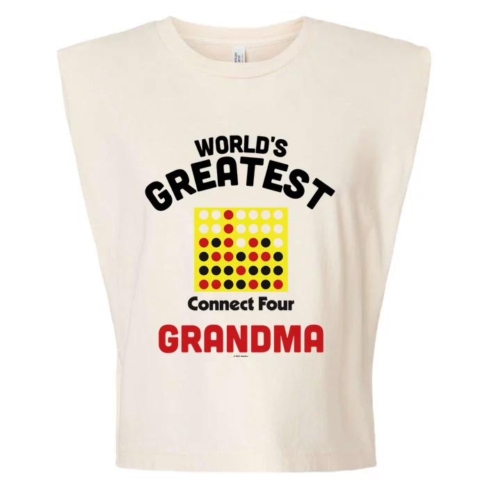 Connect Four Grandparents Day Worlds Greatest Grandma Gift Garment-Dyed Women's Muscle Tee