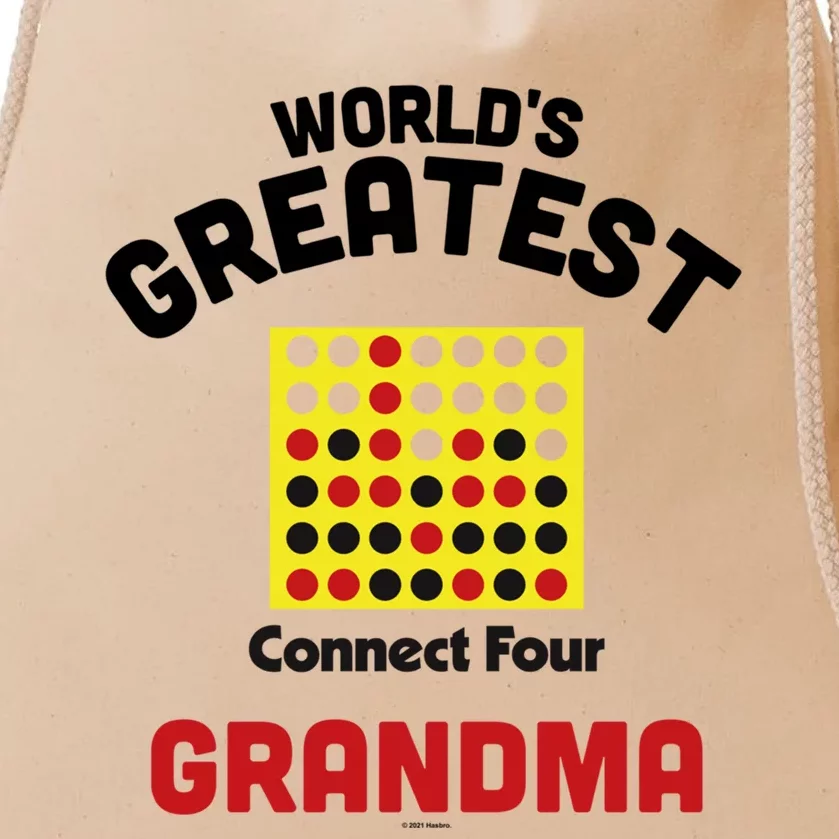 Connect Four Grandparents Day Worlds Greatest Grandma Gift Drawstring Bag