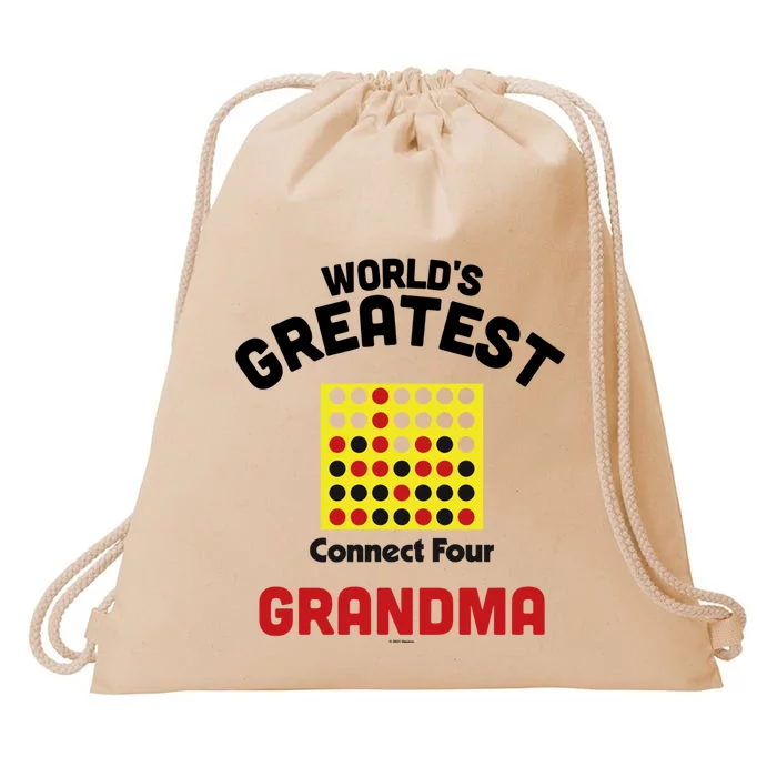 Connect Four Grandparents Day Worlds Greatest Grandma Gift Drawstring Bag