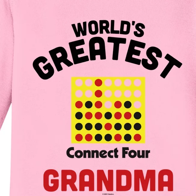 Connect Four Grandparents Day Worlds Greatest Grandma Gift Baby Long Sleeve Bodysuit