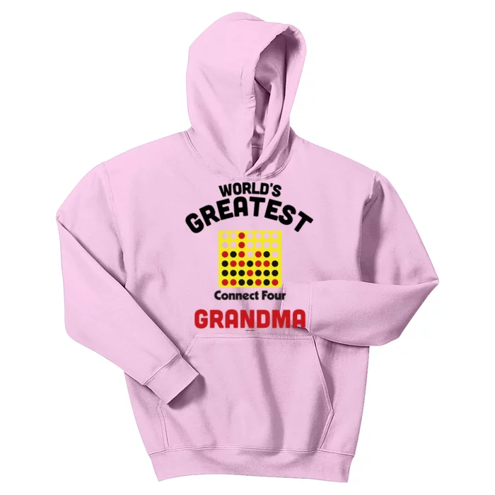 Connect Four Grandparents Day Worlds Greatest Grandma Gift Kids Hoodie