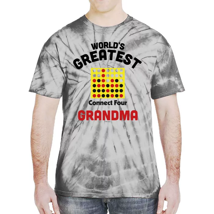 Connect Four Grandparents Day Worlds Greatest Grandma Gift Tie-Dye T-Shirt