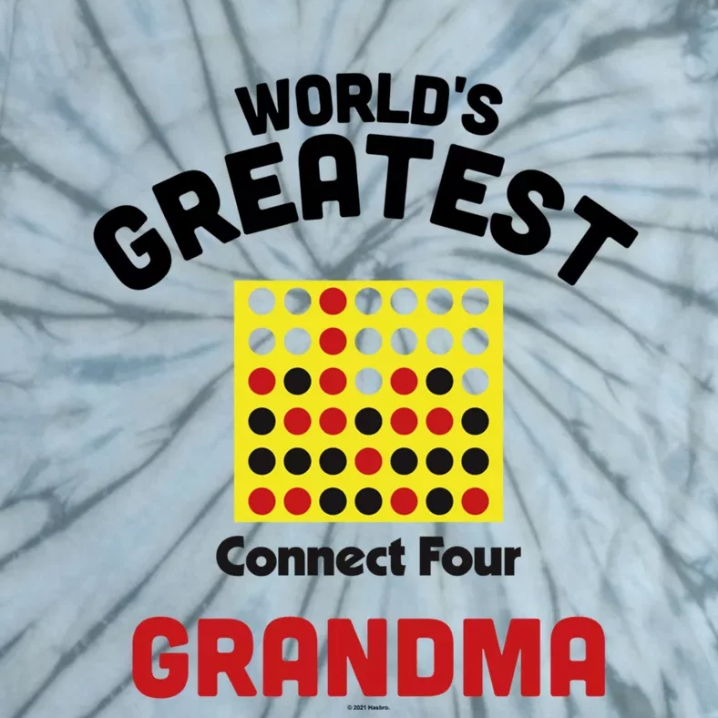 Connect Four Grandparents Day Worlds Greatest Grandma Gift Tie-Dye T-Shirt