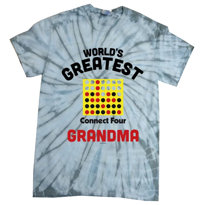 Connect Four Grandparents Day Worlds Greatest Grandma Gift Tie-Dye T-Shirt