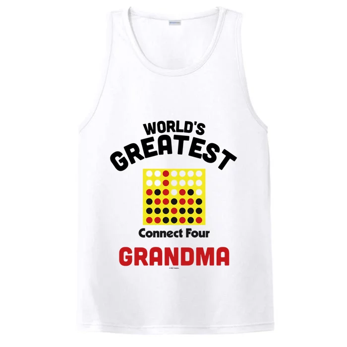 Connect Four Grandparents Day Worlds Greatest Grandma Gift Performance Tank