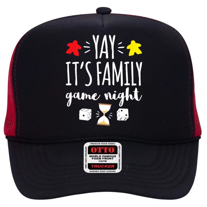 Celebrate Family Game Night Board Games Card Games High Crown Mesh Trucker Hat