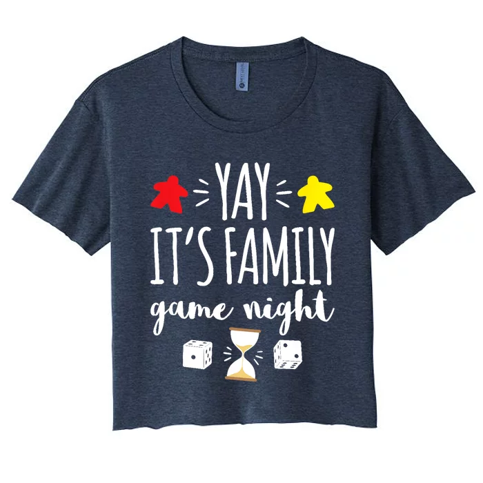 Celebrate Family Game Night Board Games Card Games Women's Crop Top Tee