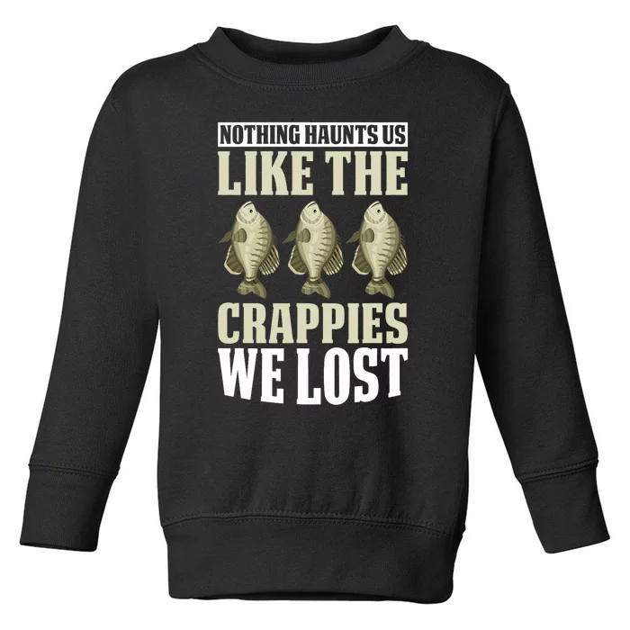 Crappie Fishing Gear Fishing Lure Fishing Net Crappe Fisher Toddler Sweatshirt