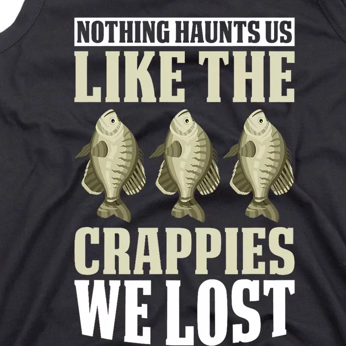 Crappie Fishing Gear Fishing Lure Fishing Net Crappe Fisher Tank Top