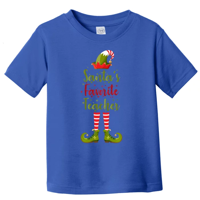 Christmas Funny Gift For Teachers SantaS Favorite Teacher Gift Toddler T-Shirt