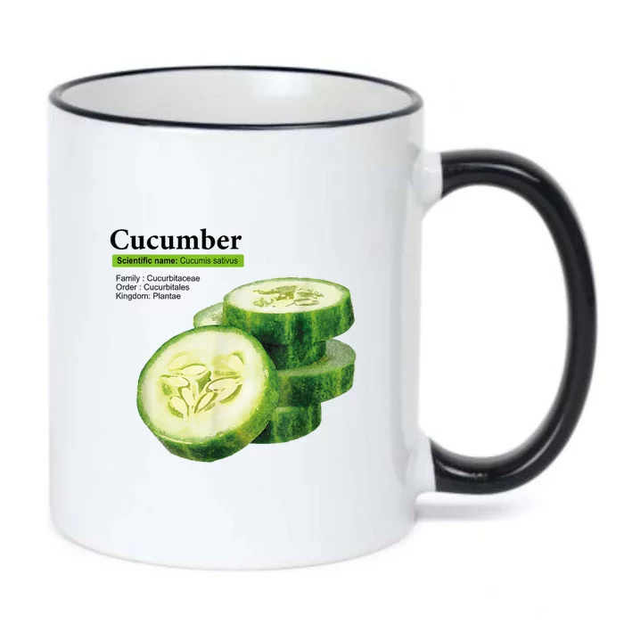 Cucumber Funny Graphic Vegetable Food Black Color Changing Mug