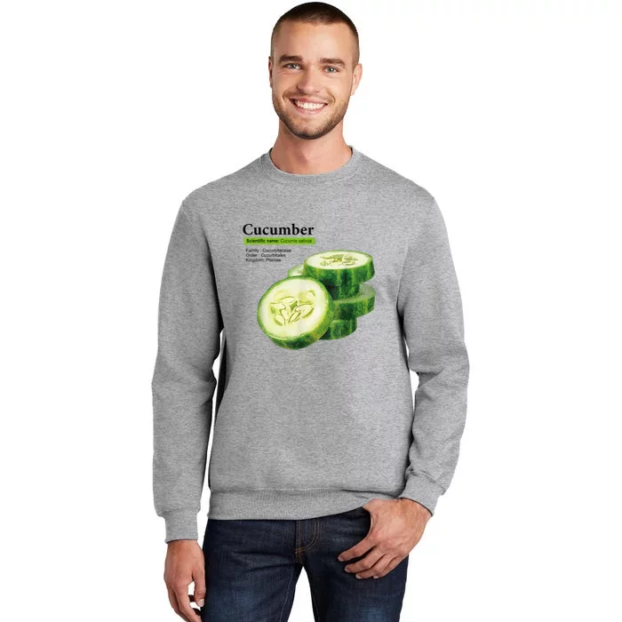 Cucumber Funny Graphic Vegetable Food Tall Sweatshirt