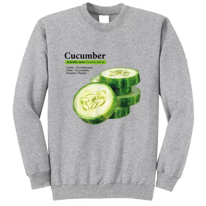 Cucumber Funny Graphic Vegetable Food Tall Sweatshirt