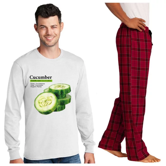 Cucumber Funny Graphic Vegetable Food Long Sleeve Pajama Set