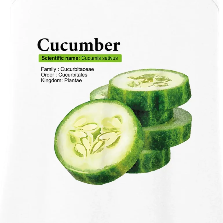 Cucumber Funny Graphic Vegetable Food Ladies Essential Tank