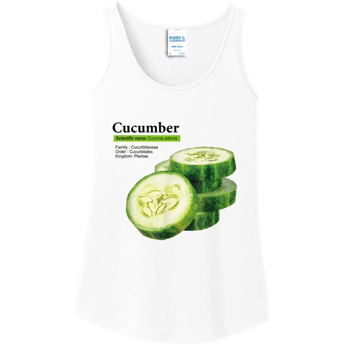 Cucumber Funny Graphic Vegetable Food Ladies Essential Tank