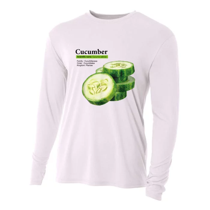 Cucumber Funny Graphic Vegetable Food Cooling Performance Long Sleeve Crew