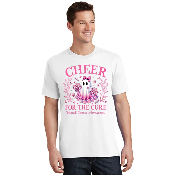 Cheer For Ghost Breast Cancer Awareness Halloween Ghost T-Shirt