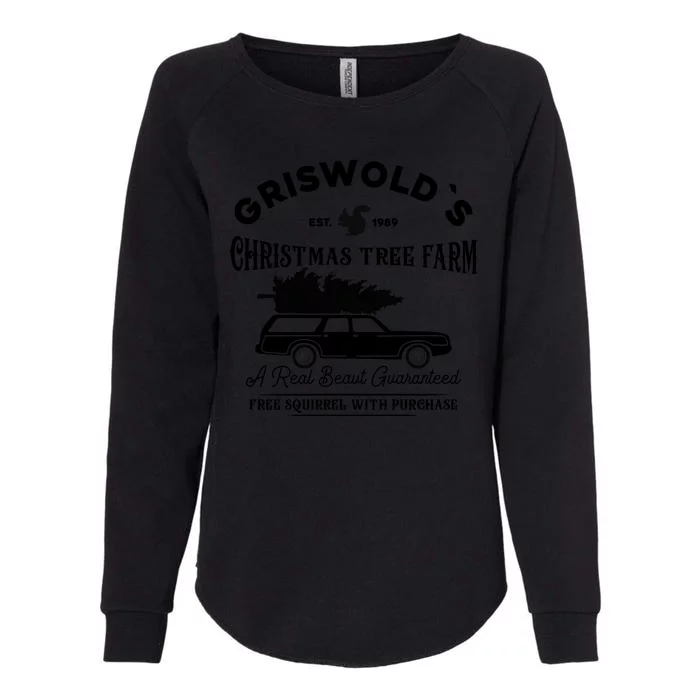 Cool Funny Griswold Christmas Tree Farm Womens California Wash Sweatshirt