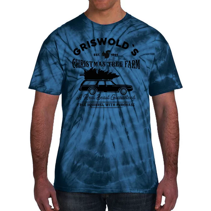 Cool Funny Griswold Christmas Tree Farm Tie-Dye T-Shirt