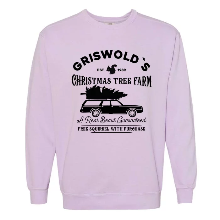 Cool Funny Griswold Christmas Tree Farm Garment-Dyed Sweatshirt